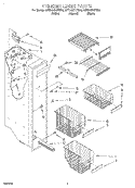 FREEZER LINER Diagram and Parts List for 3VED29DQFN00  Whirlpool Refrigerator