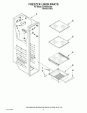 FREEZER LINER PARTS Diagram and Parts List for GSF26C4EXS03  Whirlpool Refrigerator