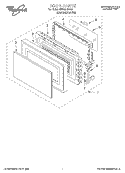 DOOR Diagram and Parts List for MT1131SGQ0  Whirlpool Microwave
