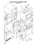 CABINET LINER AND DOOR, LITERATURE Diagram and Parts List for JZ5062  Whirlpool Ice Maker