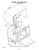 CABINET AND HINGE Diagram and Parts List for MW8200XL0  Whirlpool Microwave