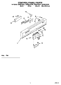 CONTROL PANEL PARTS Diagram and Parts List for KUDP01DLBS1  KitchenAid Dishwasher