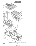 SHELF Diagram and Parts List for ET18XKXRWR2  Whirlpool Refrigerator