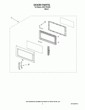 DOOR PARTS Diagram and Parts List for MH2175XSB4  Whirlpool Microwave