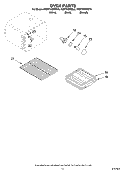 OVEN Diagram and Parts List for KGRT600HBL6  KitchenAid Range