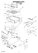 DISPENSER PARTS Diagram and Parts List for IFR42001  Inglis Washer