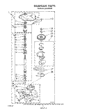 GEARCASE Diagram and Parts List for LA5558XSW0  Whirlpool Washer