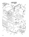LINER Diagram and Parts List for 3XARG457WP02  Whirlpool Refrigerator