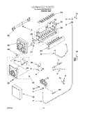 ICE MAKER, OPTIONAL Diagram and Parts List for KSBP25FJSS01  KitchenAid Refrigerator