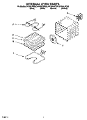 INTERNAL OVEN PARTS Diagram and Parts List for GY398LXPB00  Whirlpool Range