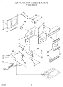 AIRFLOW AND CONTROL Diagram and Parts List for X05002X07  Roper Air Conditioner