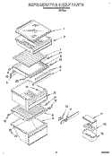 REFRIGERATOR SHELF Diagram and Parts List for 6ED22DQXBW00  Whirlpool Refrigerator