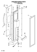 FREEZER DOOR PARTS Diagram and Parts List for KSSC48QVS00  KitchenAid Refrigerator