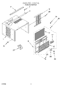 CABINET Diagram and Parts List for ACM052XJ0  Whirlpool Air Conditioner