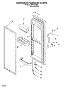 REFRIGERATOR DOOR PARTS Diagram and Parts List for TS25AGXRD01  Estate Refrigerator