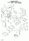 CHASSIS PARTS Diagram and Parts List for YKERS205TB3  KitchenAid Range