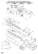 MOTOR AND ICE CONTAINER Diagram and Parts List for 4YED25DQAB00  Whirlpool Refrigerator