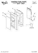 CONTROL PANEL, LITERATURE Diagram and Parts List for MH6141XKQ0  Whirlpool Microwave
