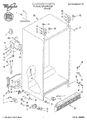 CABINET, LITERATURE Diagram and Parts List for 4YED22PQFN02  Whirlpool Refrigerator