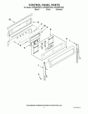 CONTROL PANEL PARTS Diagram and Parts List for KGRS505XBL00  KitchenAid Range