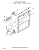 INNER DOOR PARTS Diagram and Parts List for WDF310PLAD1  Whirlpool Dishwasher