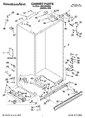 CABINET PARTS Diagram and Parts List for KSSC48QMS03  KitchenAid Refrigerator