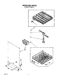 DISHRACK Diagram and Parts List for WU5650V2  Roper Dishwasher