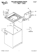 TOP AND CABINET PARTS Diagram and Parts List for WTW5590SQ0  Whirlpool Washer