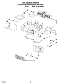 AIR FLOW PARTS Diagram and Parts List for MHE16XSQ0  Roper Microwave