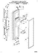 FREEZER DOOR Diagram and Parts List for 3ED27DQXAW01  Whirlpool Refrigerator