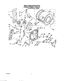 BULKHEAD Diagram and Parts List for LGV4634JT1  Whirlpool Dryer
