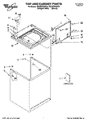 TOP AND CABINET PARTS Diagram and Parts List for 7MLSR7533PT0  Whirlpool Washer
