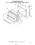FREEZER DOOR Diagram and Parts List for ET18GKXSW0A  Whirlpool Refrigerator