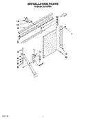INSTALLATION PARTS Diagram and Parts List for CAH18WCP0  Crosley Air Conditioner