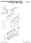 DOOR AND PANEL PARTS Diagram and Parts List for KUDS02FRWH4  KitchenAid Dishwasher