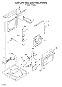 AIR FLOW AND CONTROL Diagram and Parts List for CA18WCL0  Crosley Air Conditioner