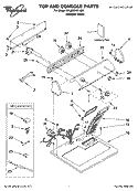TOP AND CONSOLE PARTS Diagram and Parts List for 3HLER5437JQ3  Whirlpool Dryer