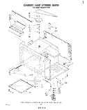 CABINET AND STIRRER Diagram and Parts List for RM955PXLW0  Whirlpool Microwave Oven Combo