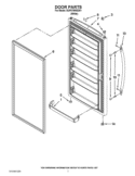 DOOR PARTS Diagram and Parts List for DUF570WDD01  Whirlpool Freezer