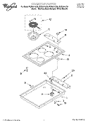 SECTION Diagram and Parts List for RCS3614LQ0  Whirlpool Cooktop