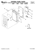 CONTROL PANEL PARTS Diagram and Parts List for MH1150XMQ4  Whirlpool Microwave
