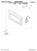 DOOR PARTS Diagram and Parts List for KCMS1555RBL0  KitchenAid Microwave