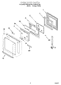 OVEN DOOR PARTS Diagram and Parts List for YRBS275PDQ5  Whirlpool Wall Oven