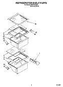 REFRIGERATOR SHELF PARTS Diagram and Parts List for IS25CGXTD00  Inglis Refrigerator
