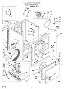 CABINET Diagram and Parts List for TGDX640EQ1  Estate Dryer
