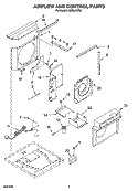 AIRFLOW AND CONTROL PARTS Diagram and Parts List for ACQ249XR2  Whirlpool Air Conditioner