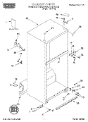 CABINET, LITERATURE Diagram and Parts List for RT18AKXHW00  Roper Refrigerator