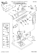 TOP AND CONSOLE, LIT/OPTIONAL Diagram and Parts List for GGN2000HZ1  Whirlpool Dryer