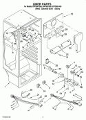 LINER PARTS Diagram and Parts List for EWT8001A00  Whirlpool Refrigerator