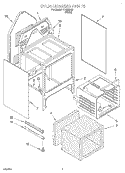 OVEN CHASSIS Diagram and Parts List for RDE22302  Roper Range